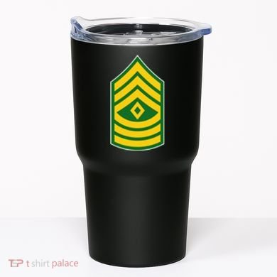 First Sergeant Military Badge Tumbler