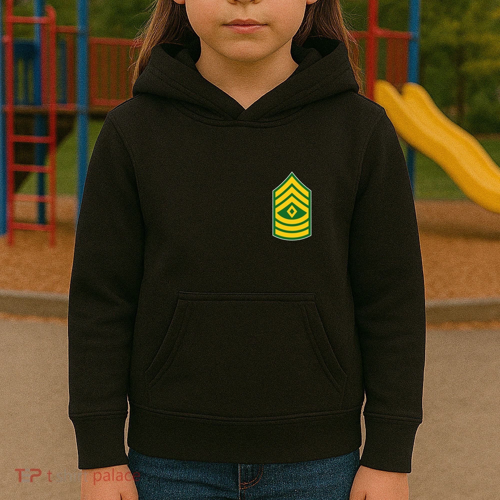 First Sergeant Military Badge Kids Hoodie