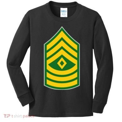 First Sergeant Military Badge Kids Long Sleeve Shirt
