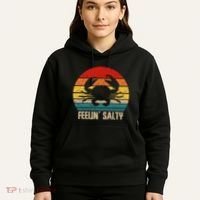Feelin Salty Maryland Crab Sunset Graphic Hoodie thumb 5