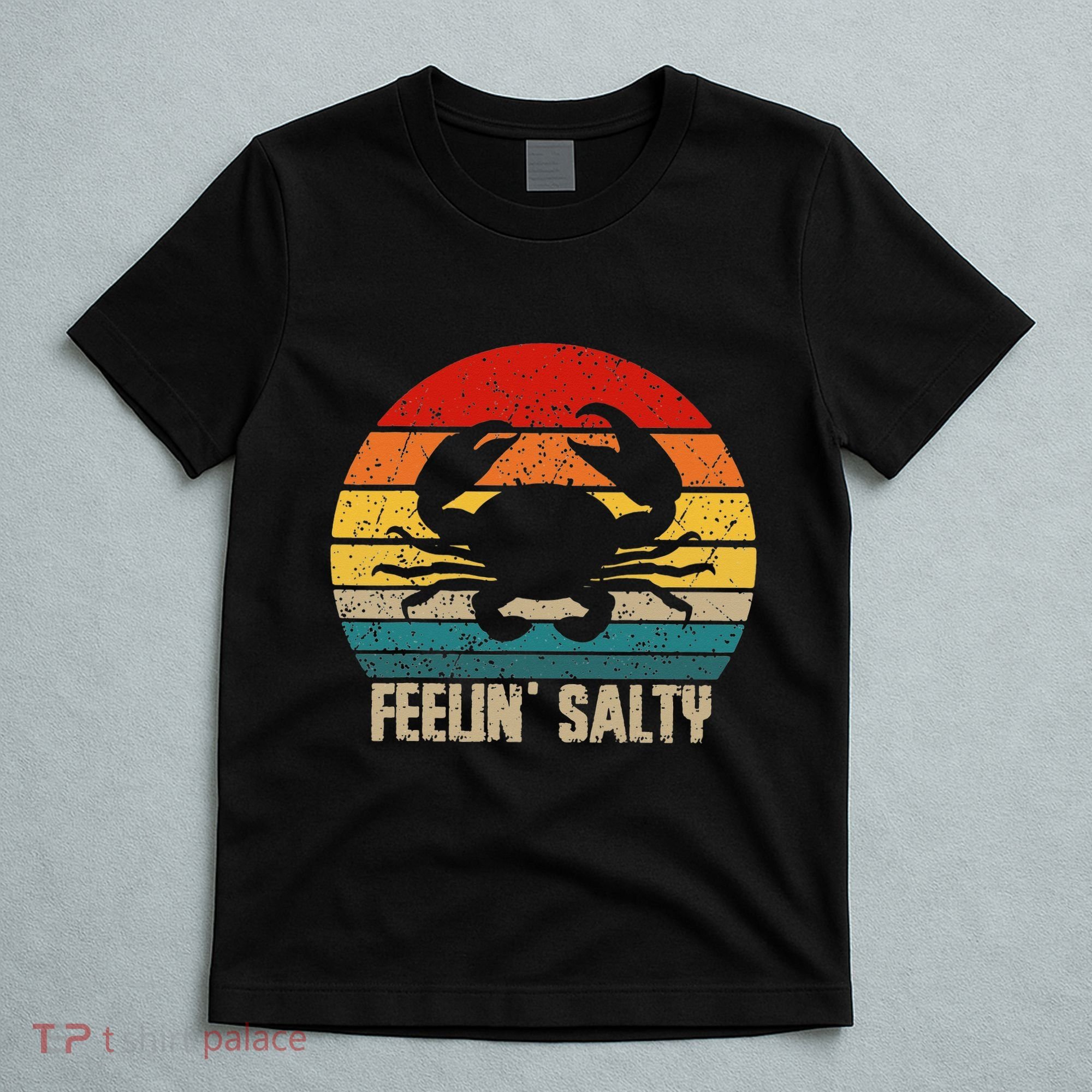 Feelin Salty Maryland Crab Sunset Graphic T-Shirt