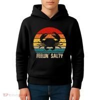 Feelin Salty Maryland Crab Sunset Graphic Kids Hoodie thumb 4