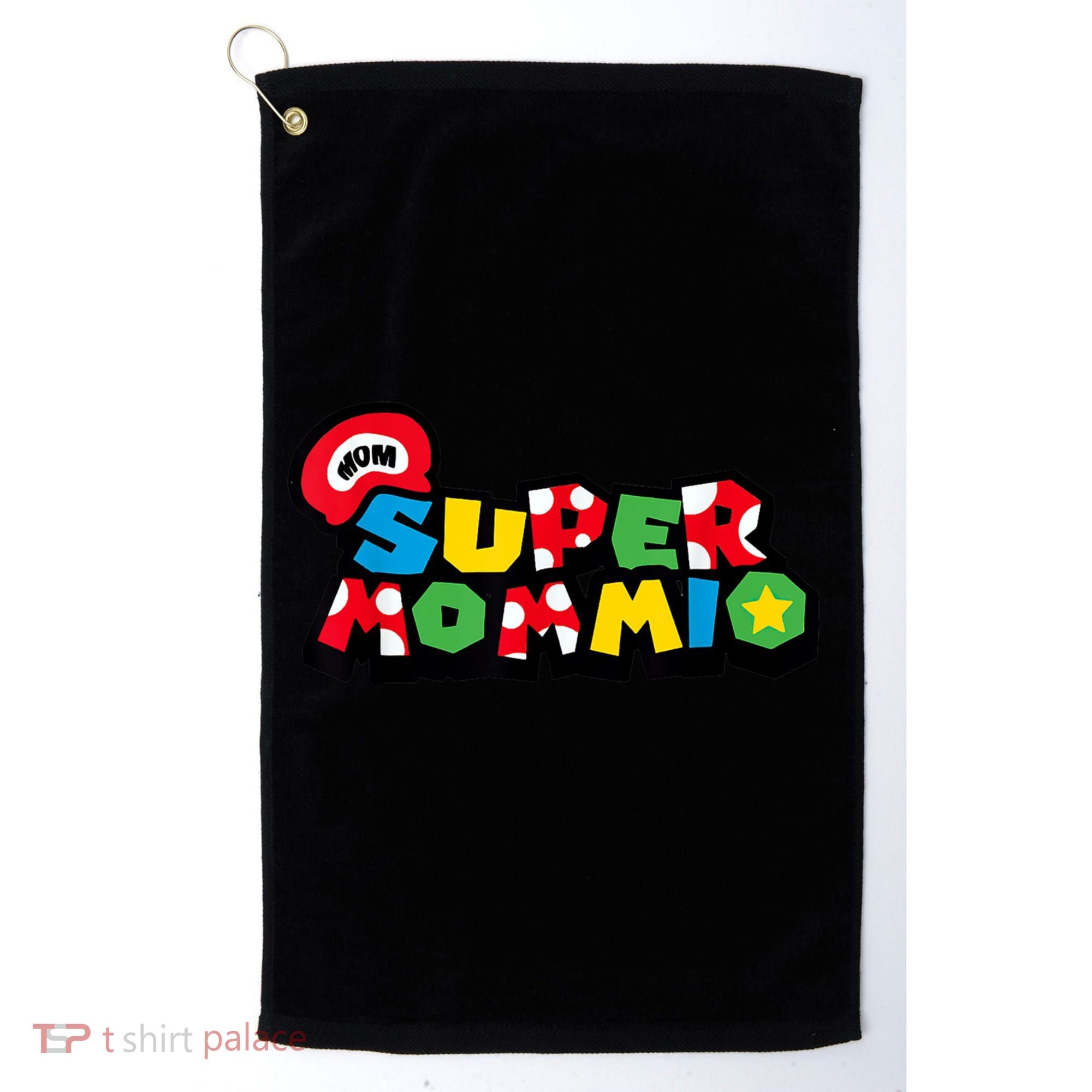 Funny Super Mommio Mother's Day Gamer Golf Towel