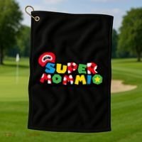 Funny Super Mommio Mother's Day Gamer Golf Towel thumb 1