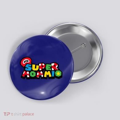 Funny Super Mommio Mother's Day Gamer Button