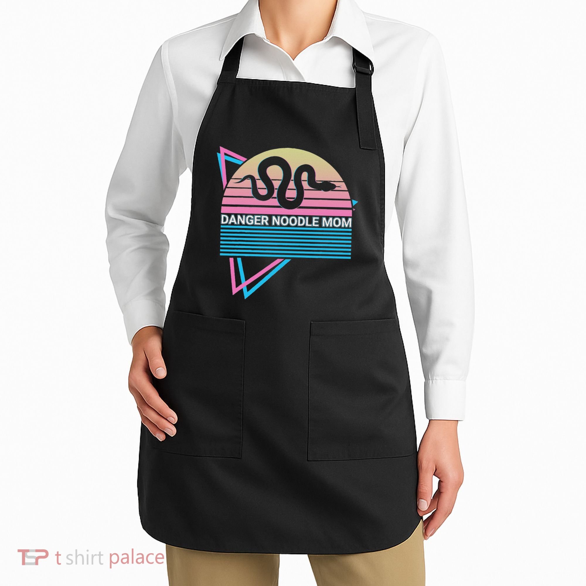 Funny Snake Mom Meme Danger Noodle Mom Apron