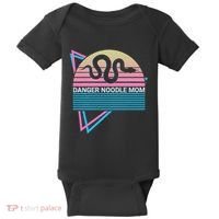 Funny Snake Mom Meme Danger Noodle Mom Baby Bodysuit thumb 0