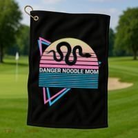 Funny Snake Mom Meme Danger Noodle Mom Golf Towel thumb 1