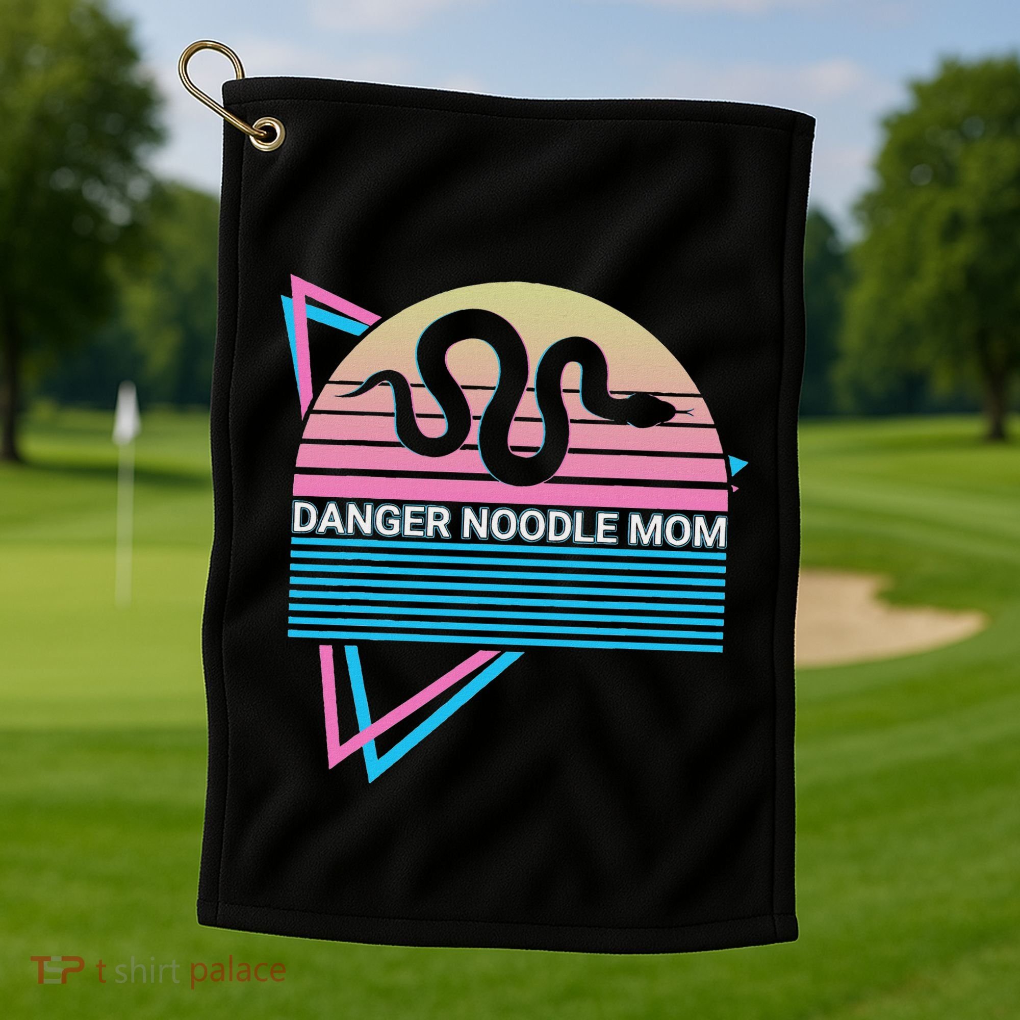 Funny Snake Mom Meme Danger Noodle Mom Golf Towel