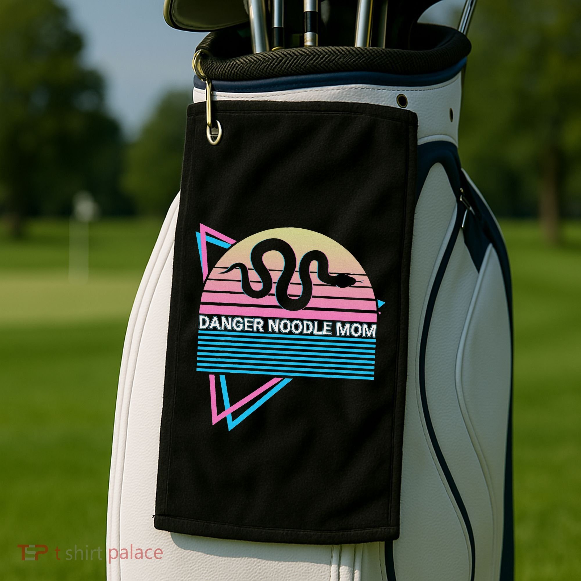 Funny Snake Mom Meme Danger Noodle Mom Golf Towel