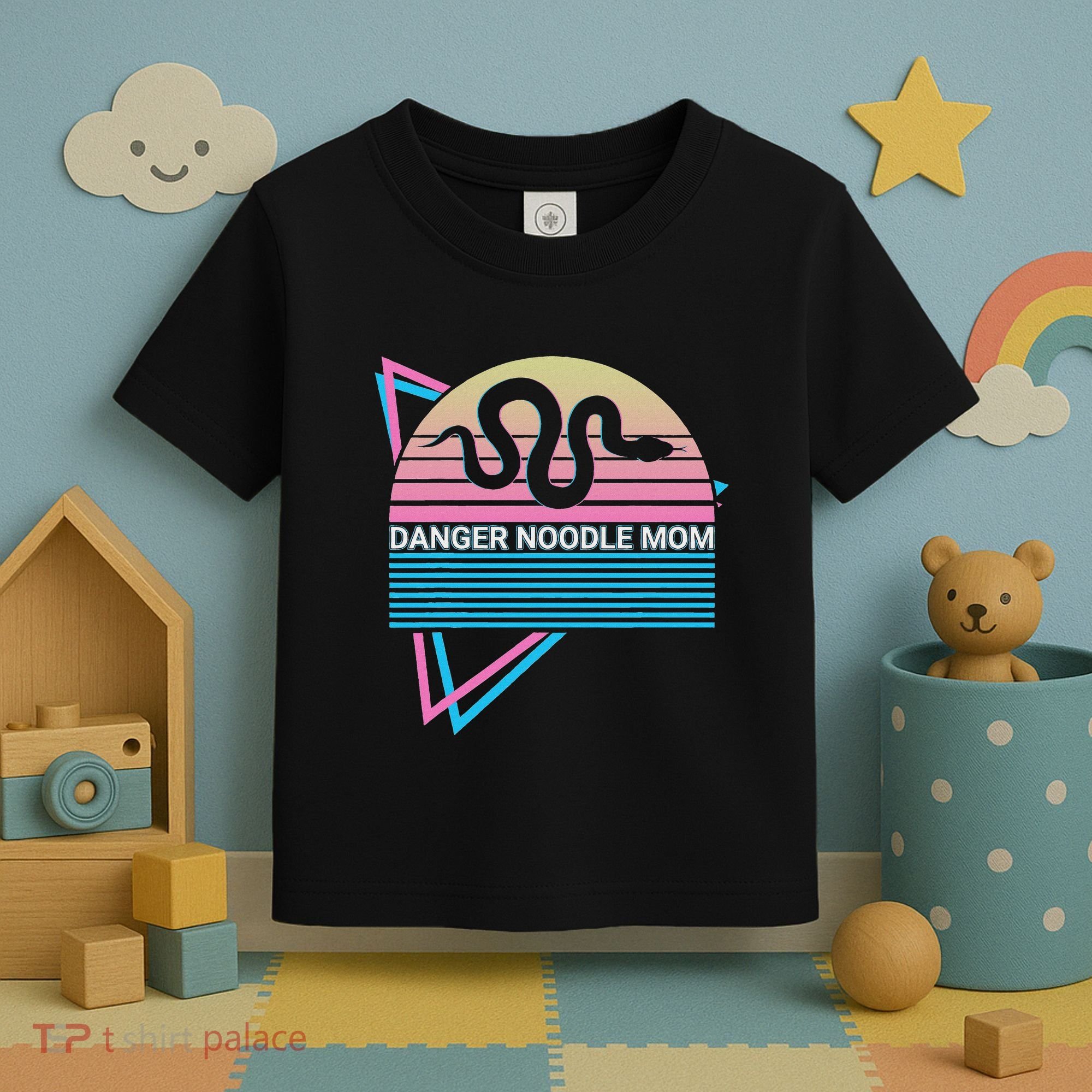 Funny Snake Mom Meme Danger Noodle Mom Toddler T-Shirt