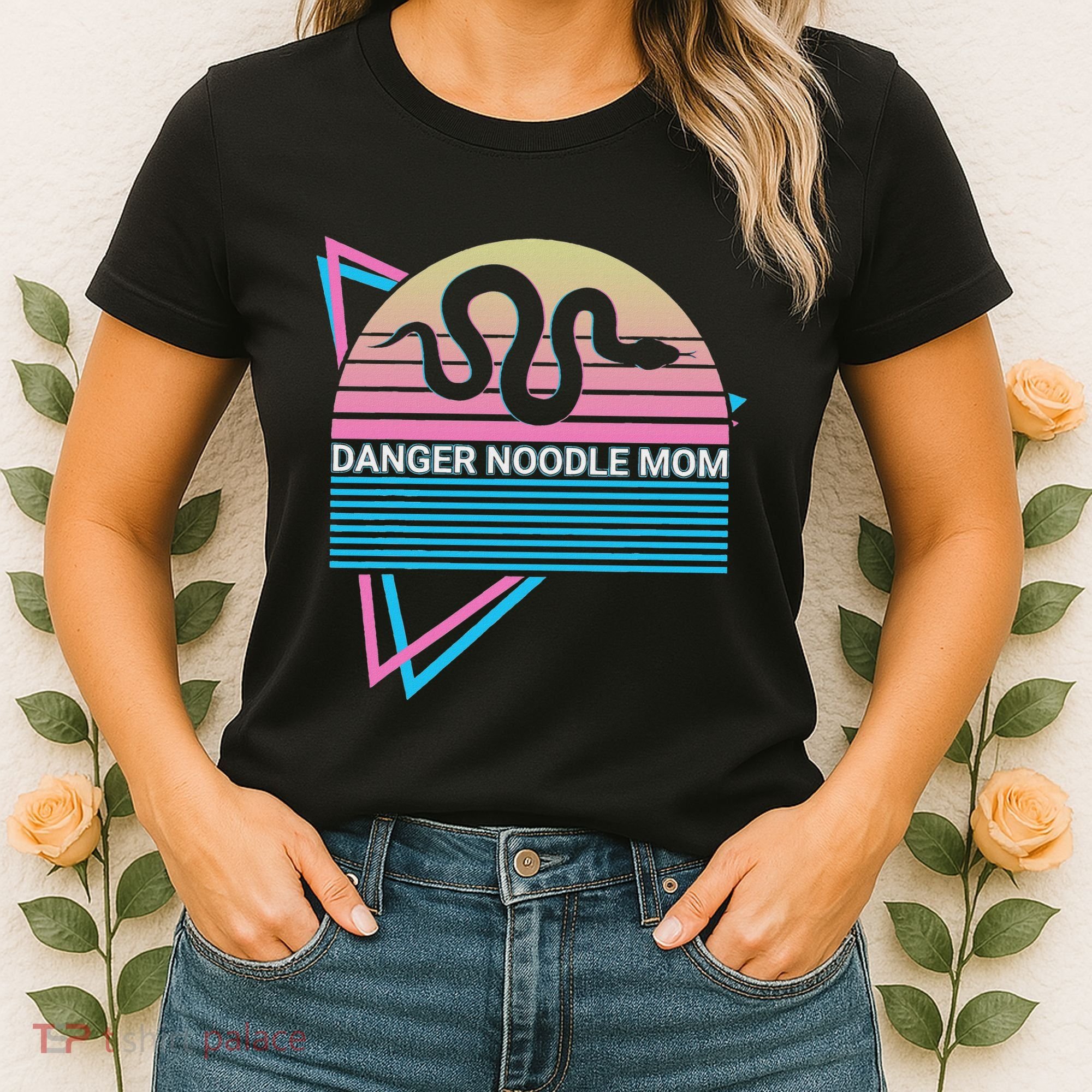 Funny Snake Mom Meme Danger Noodle Mom Women's T-Shirt