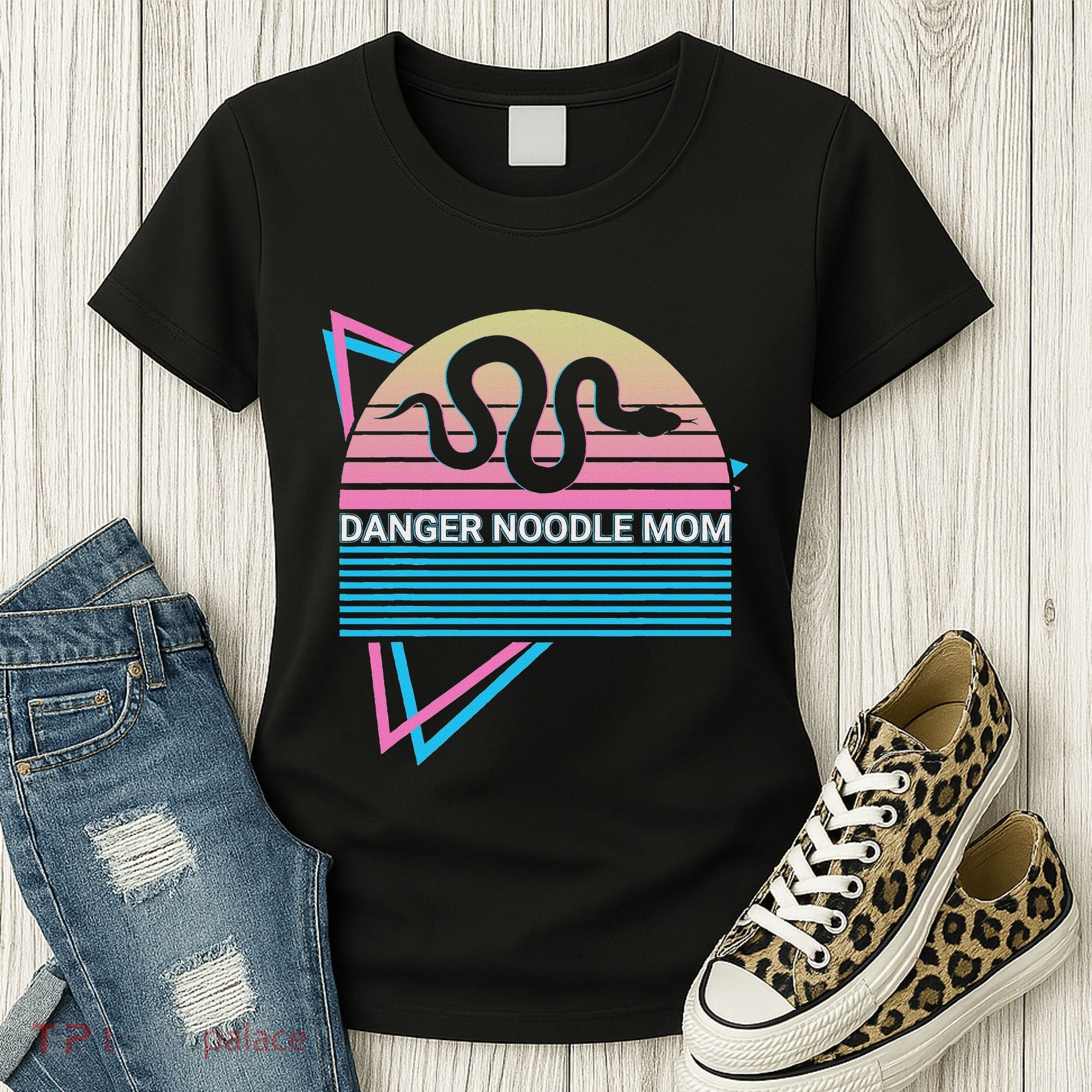 Funny Snake Mom Meme Danger Noodle Mom Women's T-Shirt