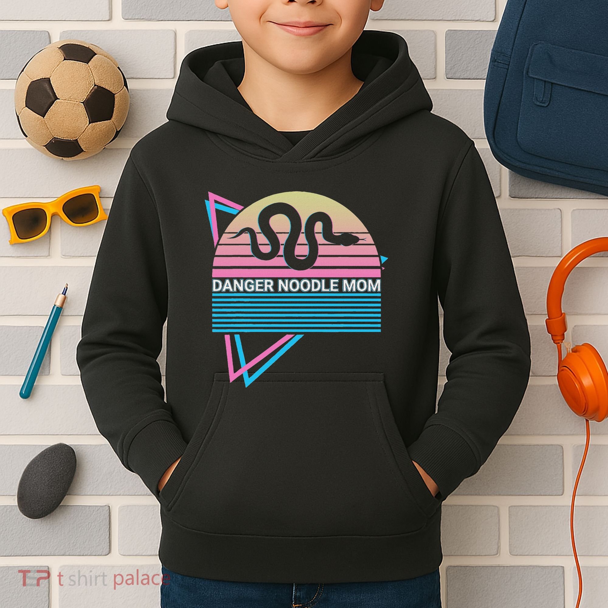 Funny Snake Mom Meme Danger Noodle Mom Kids Hoodie