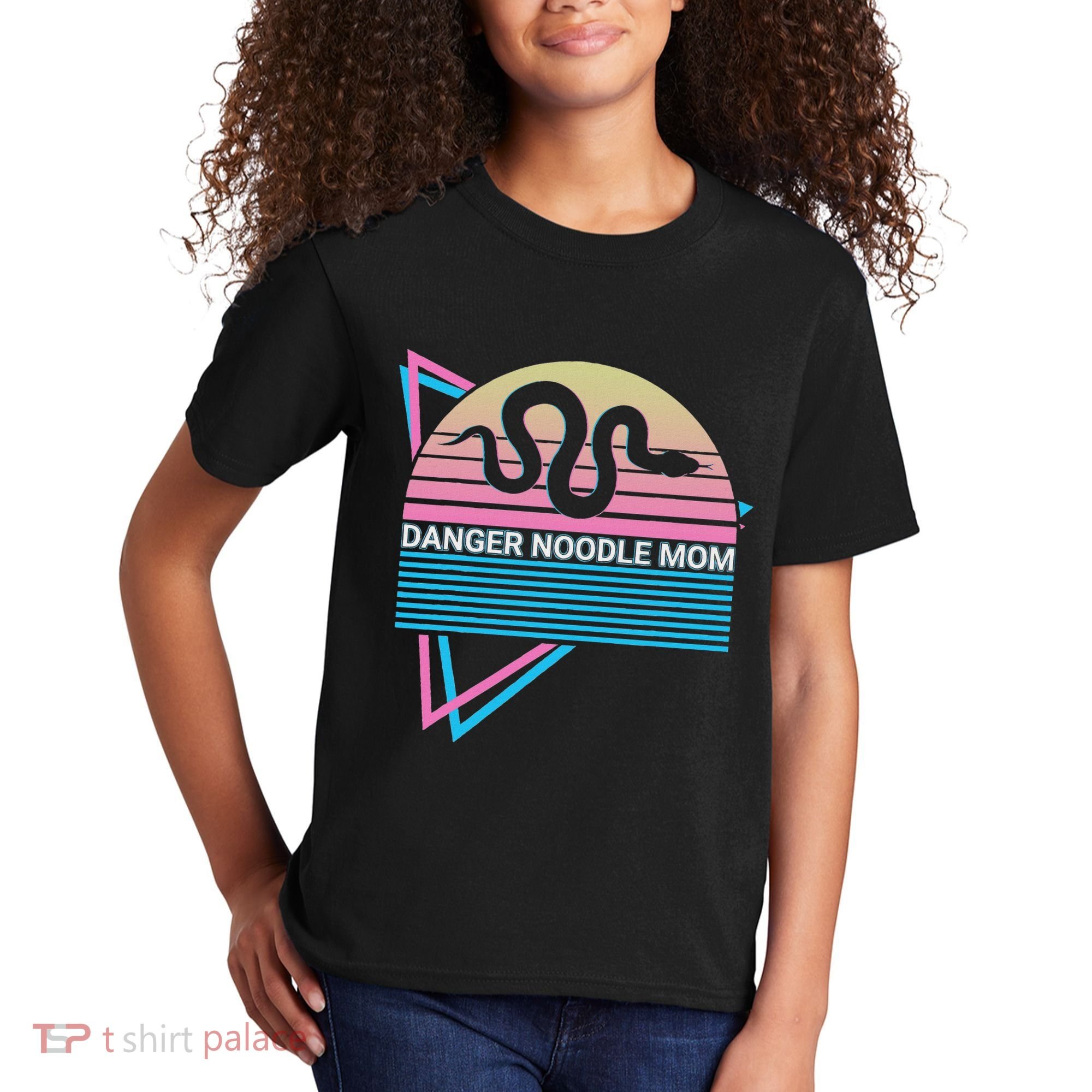 Funny Snake Mom Meme Danger Noodle Mom Kids T-Shirt