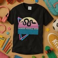 Funny Snake Mom Meme Danger Noodle Mom Kids T-Shirt thumb 3