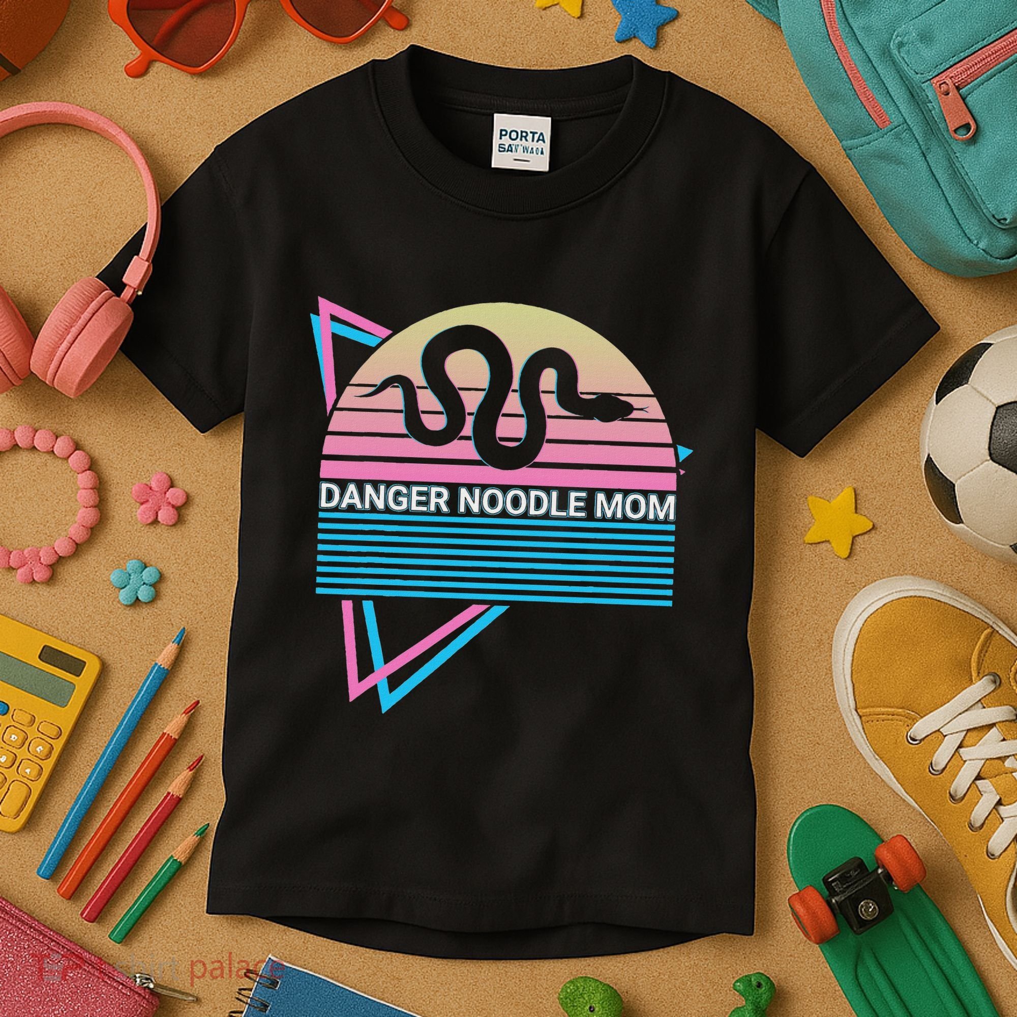 Funny Snake Mom Meme Danger Noodle Mom Kids T-Shirt
