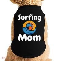 Funny Surfing Mom Surfer Mother Retro Sunrise Sunset Surf Funny Gift Doggie Tank thumb 0
