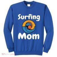 Funny Surfing Mom Surfer Mother Retro Sunrise Sunset Surf Funny Gift Sweatshirt thumb 0