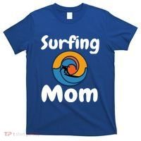 Funny Surfing Mom Surfer Mother Retro Sunrise Sunset Surf Funny Gift T-Shirt thumb 0