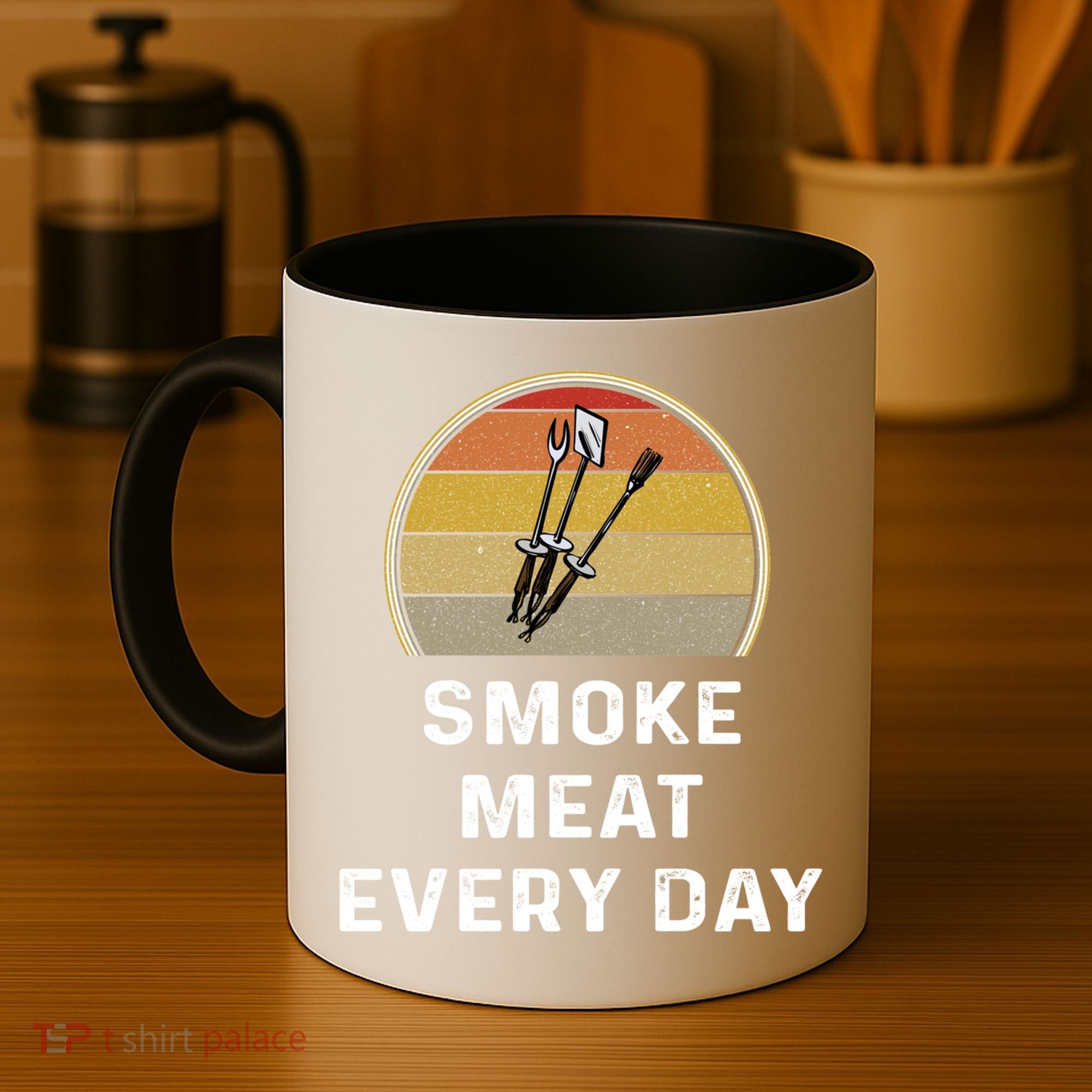 Funny Smoke Meat Every Day Brisket Smoking Grilling Meaningful Gift Great Gift Coffee Mug