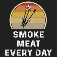 Funny Smoke Meat Every Day Brisket Smoking Grilling Meaningful Gift Great Gift Hat thumb 2