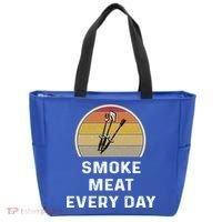 Funny Smoke Meat Every Day Brisket Smoking Grilling Meaningful Gift Great Gift Tote Bag thumb 0