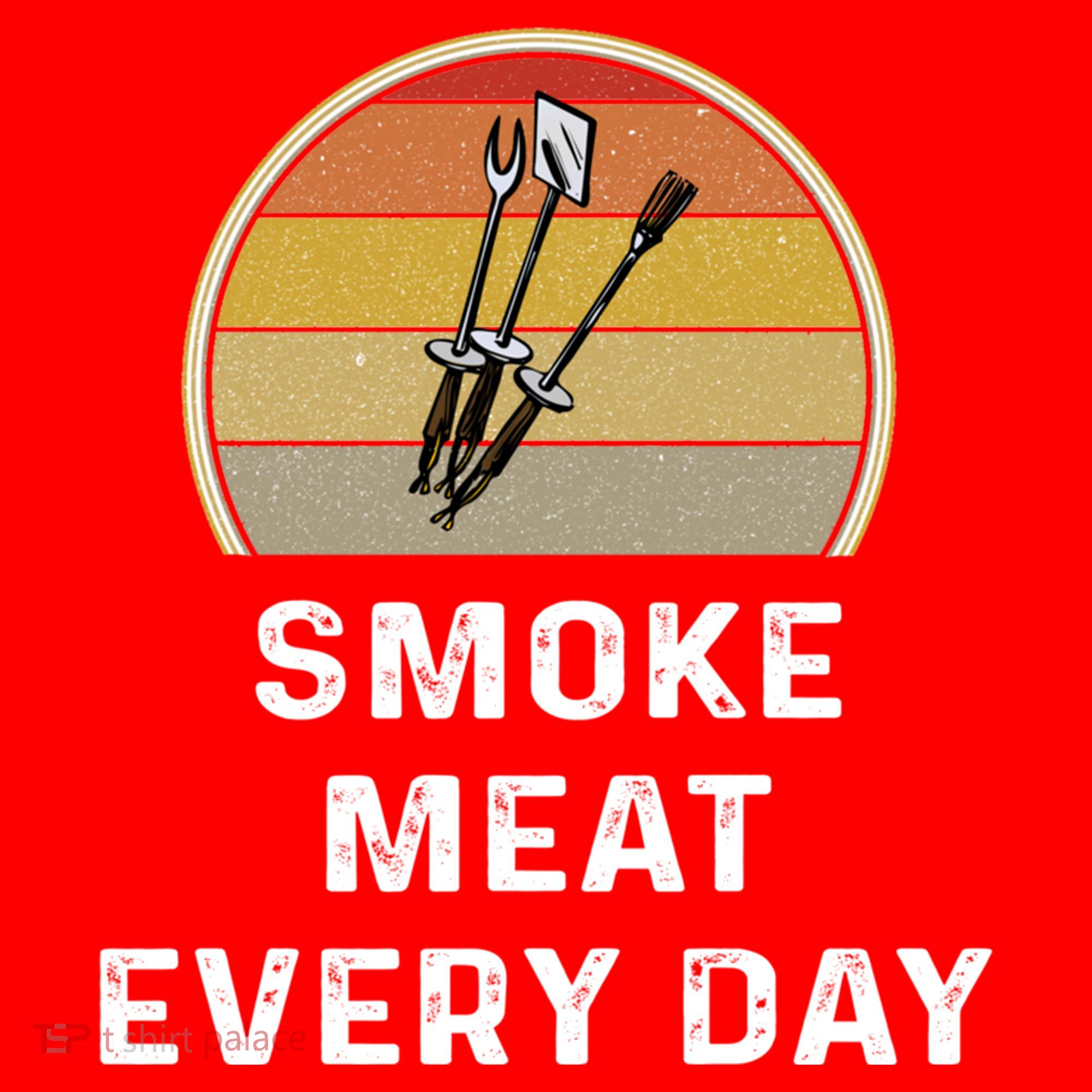 Funny Smoke Meat Every Day Brisket Smoking Grilling Meaningful Gift Great Gift Santa Hat