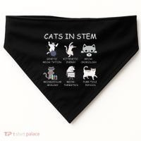 Funny Science Meme Cats In Stem Scientist Nerd Cat Lover USA-Made Doggie Bandana thumb 0
