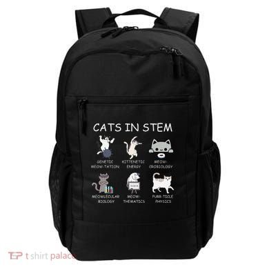 Funny Science Meme Cats In Stem Scientist Nerd Cat Lover Backpack
