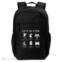 Funny Science Meme Cats In Stem Scientist Nerd Cat Lover Backpack thumb 0