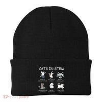 Funny Science Meme Cats In Stem Scientist Nerd Cat Lover Beanie thumb 0
