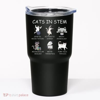 Funny Science Meme Cats In Stem Scientist Nerd Cat Lover Tumbler