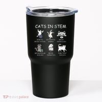 Funny Science Meme Cats In Stem Scientist Nerd Cat Lover Tumbler thumb 0