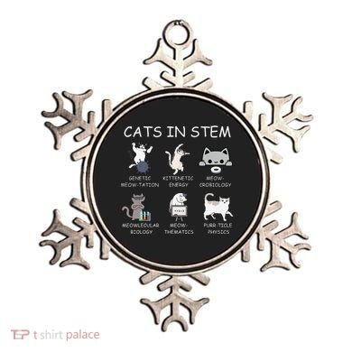 Funny Science Meme Cats In Stem Scientist Nerd Cat Lover Ornament