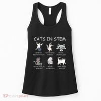Funny Science Meme Cats In Stem Scientist Nerd Cat Lover Women's Tank Top thumb 0