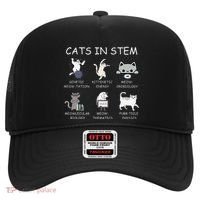 Funny Science Meme Cats In Stem Scientist Nerd Cat Lover Hat thumb 0