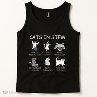 Funny Science Meme Cats In Stem Scientist Nerd Cat Lover Tank Top thumb 2