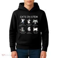 Funny Science Meme Cats In Stem Scientist Nerd Cat Lover Kids Hoodie thumb 4