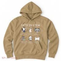 Funny Science Meme Cats In Stem Scientist Nerd Cat Lover Hoodie thumb 0