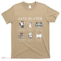Funny Science Meme Cats In Stem Scientist Nerd Cat Lover T-Shirt thumb 0
