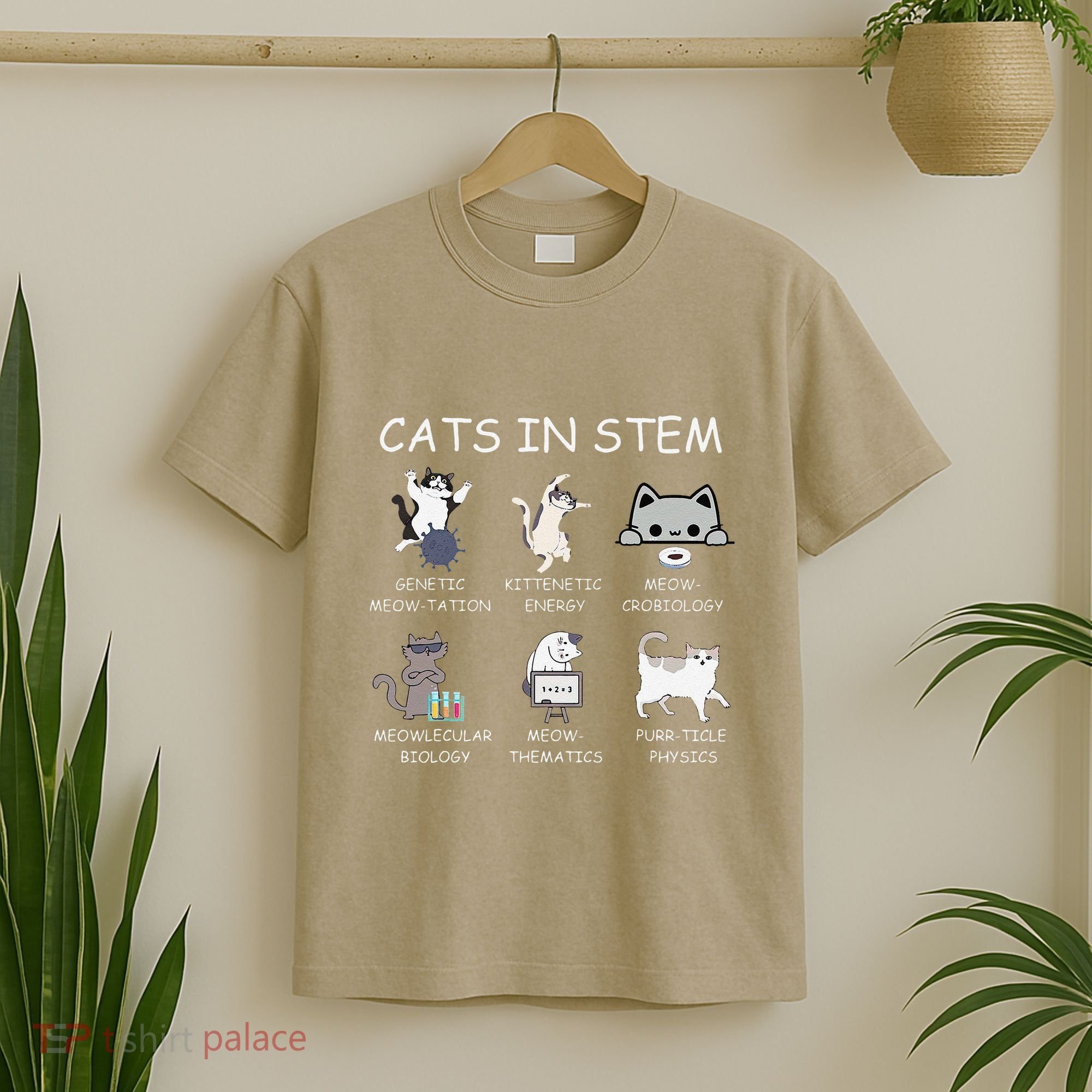 Funny Science Meme Cats In Stem Scientist Nerd Cat Lover T-Shirt