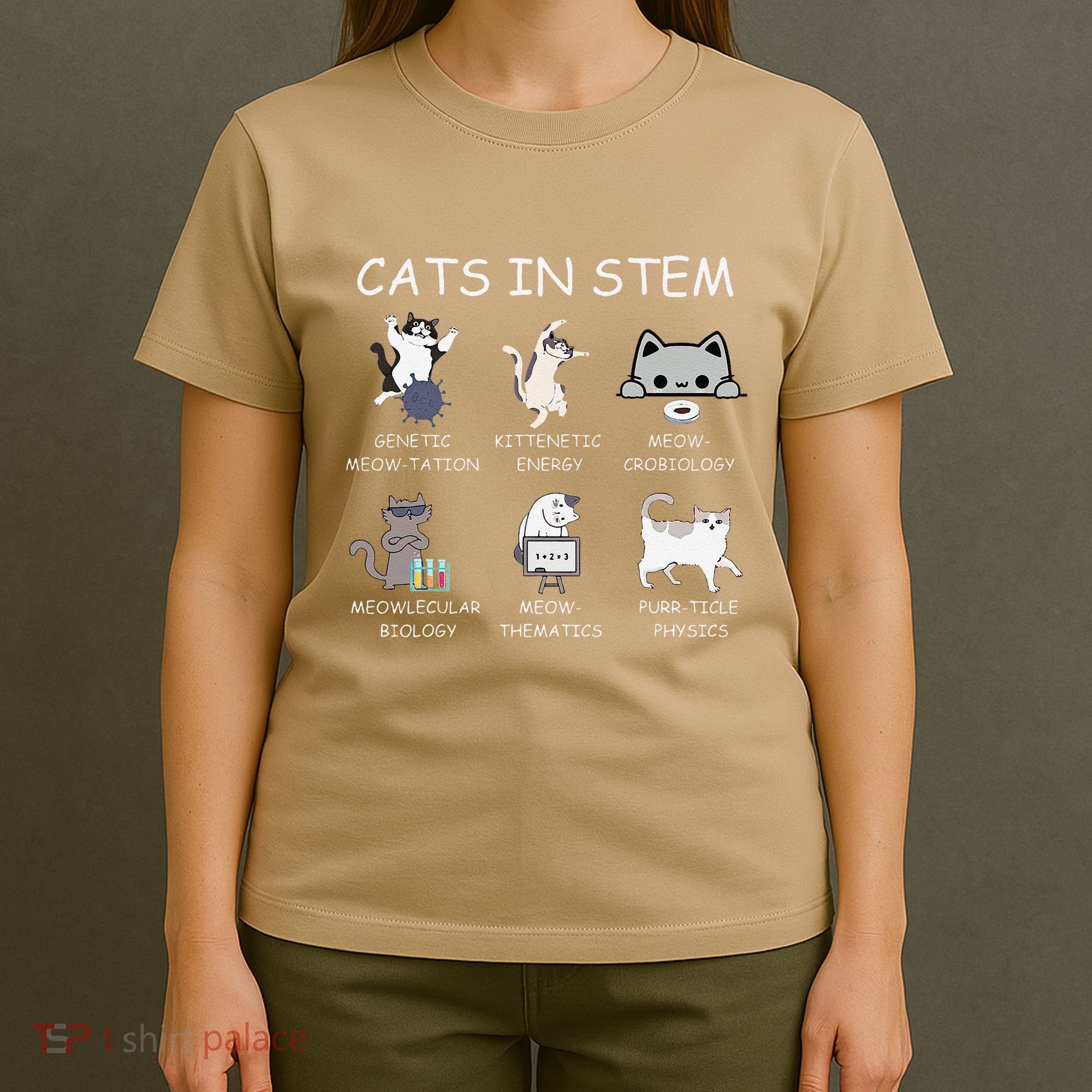 Funny Science Meme Cats In Stem Scientist Nerd Cat Lover T-Shirt