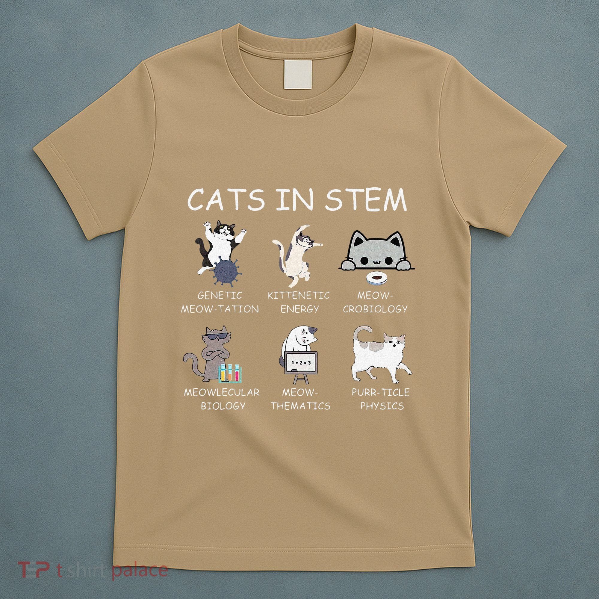 Funny Science Meme Cats In Stem Scientist Nerd Cat Lover T-Shirt