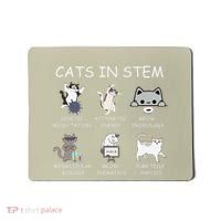 Funny Science Meme Cats In Stem Scientist Nerd Cat Lover Mousepad thumb 0