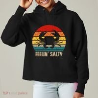 Feelin Salty Maryland Crab Sunset Graphic Ladies Heavyweight Boxy Pullover Hoodie thumb 0