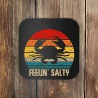 Feelin Salty Maryland Crab Sunset Graphic Coaster thumb 0