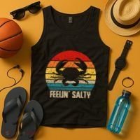 Feelin Salty Maryland Crab Sunset Graphic Tank Top thumb 4