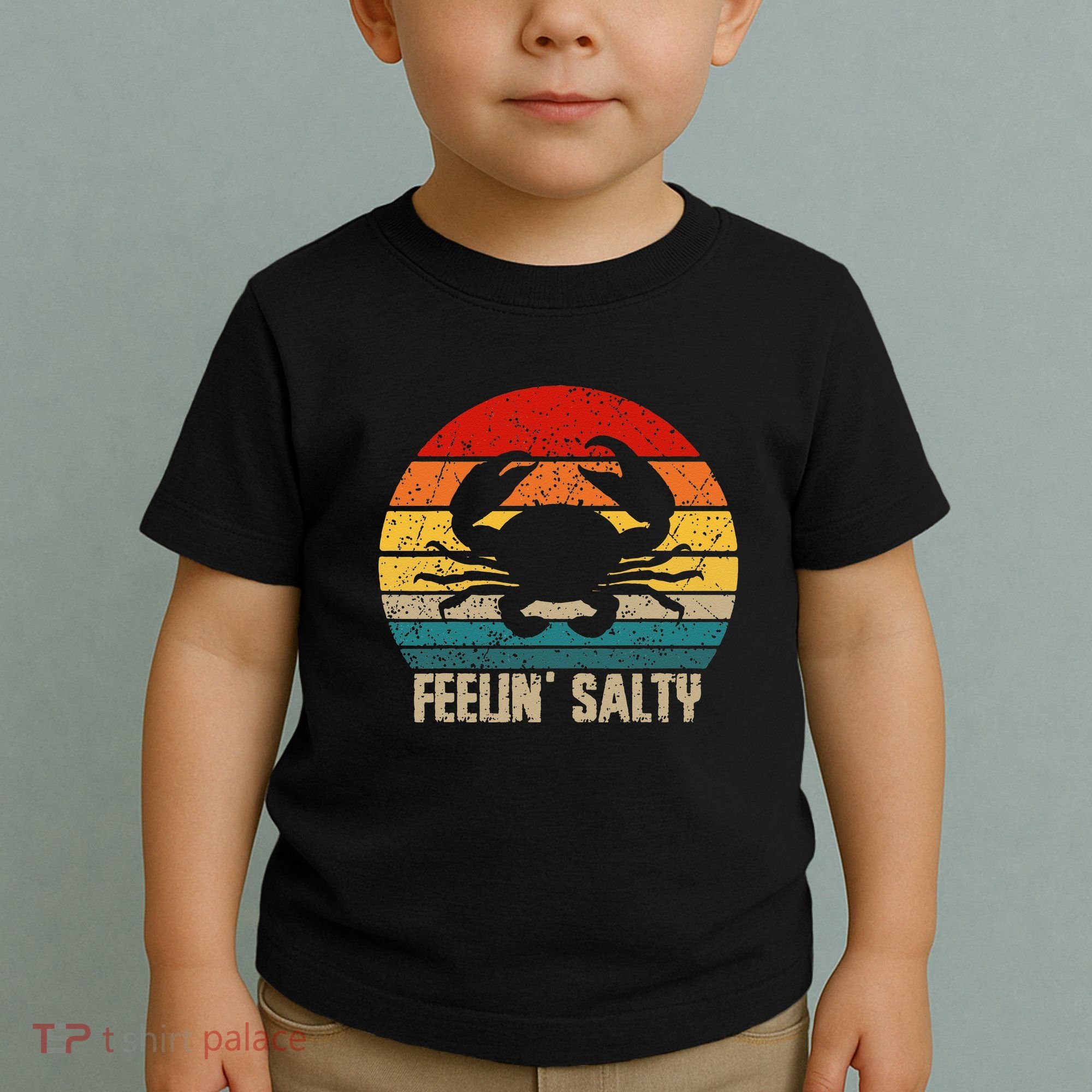 Feelin Salty Maryland Crab Sunset Graphic Toddler T-Shirt