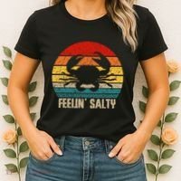 Feelin Salty Maryland Crab Sunset Graphic Women's T-Shirt thumb 2